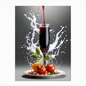 Red Wine Pouring Canvas Print