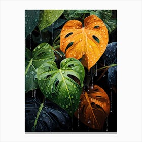 Monstera Leaves 3 Canvas Print