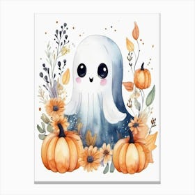 Ghost Watercolor Canvas Print