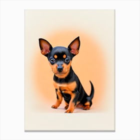 Miniature Pinscher Illustration dog Canvas Print