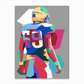 American Football Pop Art 18 Canvas Print