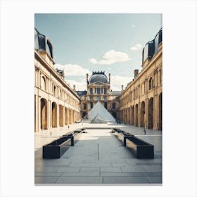 Courtyard Of The Louvre Canvas Print