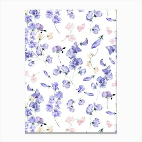 Sweet Peas Pattern.uk Canvas Print