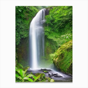 Selvatura Park Waterfall, Costa Rica Realistic Photograph (1) Canvas Print