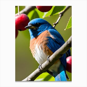 Eastern Bluebird-Reimagined Canvas Print