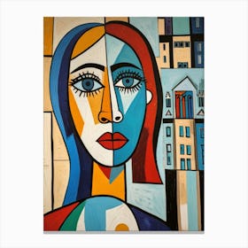 Face Of A Woman Canvas Print