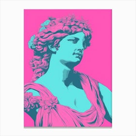 Aphrodite Greek Goddess Pop Art Pink Canvas Print