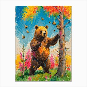 Bees And Bears Canvas Print