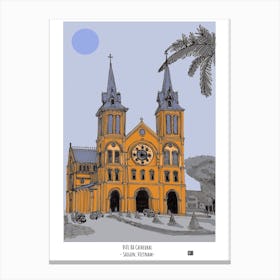 Đức Bà Cathedral Saigon Vietnam Digital Art Canvas Print