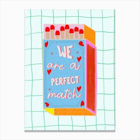 Perfect Match Matchbox Trendy Art Print Canvas Print