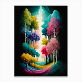 Rainbow Forest Canvas Print