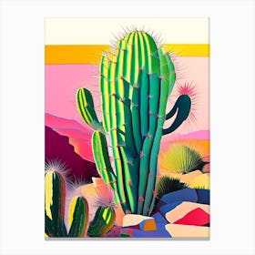 Acanthocalycium Cactus Modern Abstract Pop Canvas Print