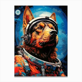 Dog In Space Canvas Print