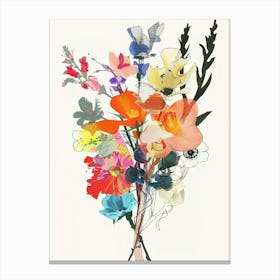 Snapdragon 1 Collage Flower Bouquet Canvas Print
