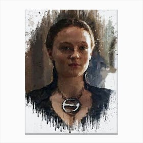 Sansa Stark Game Of Thrones Paint Canvas Print
