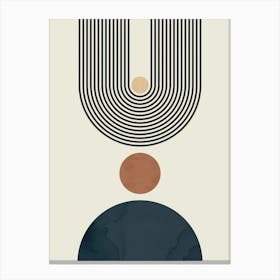 Lines and semicircles 8 Canvas Print