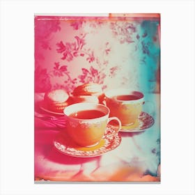 Polaroid Inspired Afternoon Tea 4 Canvas Print