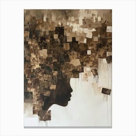 Abstract Of A Woman'S Head 4 Canvas Print