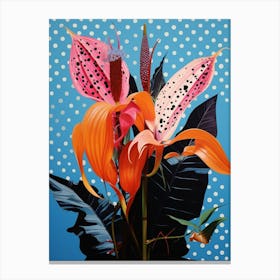 Surreal Florals Heliconia 2 Flower Painting Canvas Print