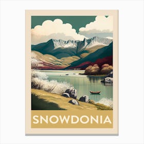 Snowdonia Vintage Travel Poster Canvas Print