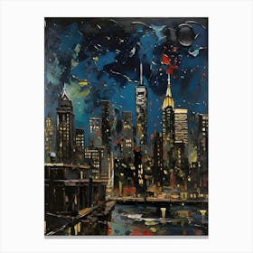 New York City At Night 1 Canvas Print