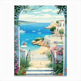 Crete Greece  Vintage 8 Canvas Print