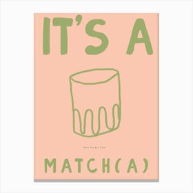 Matcha Latte Print Canvas Print