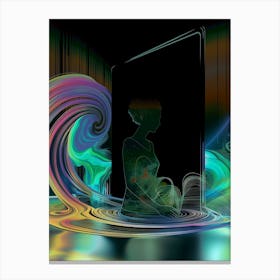 Trippy art, futuristic art, artwork print, "Another Dimension" Canvas Print