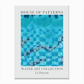 House Of Patterns La Piscine Water 10 Canvas Print