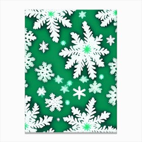 Stellar Dendrites, Snowflakes, Kids Illustration 5 Canvas Print