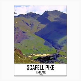 Scafell Pike, Mountain, Lake District, Nature, Art, Wall Print Canvas Print