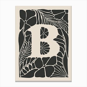 Botanical Letter B No 0742 Canvas Print