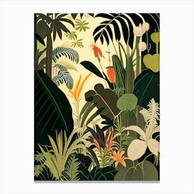 Jungle Botanical 3 Rousseau Inspired Canvas Print