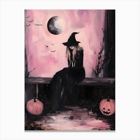 Witch In The Moonlight Canvas Print