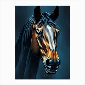 Brown Horse Head Canvas Print