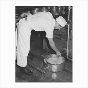 Untitled Photo, Possibly Related To Draining Off The Whey In Making Cheese At The Tillamook Cheese Plant, Tillamo Canvas Print