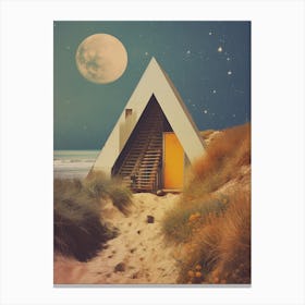 Cosmic cabin on sand dunes Canvas Print