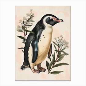 Adlie Penguin King George Island Vintage Botanical Painting 3 Canvas Print