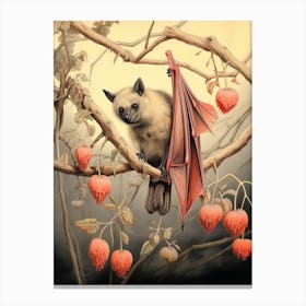 Straw Colored Fruit Bat Painting 2 Canvas Print