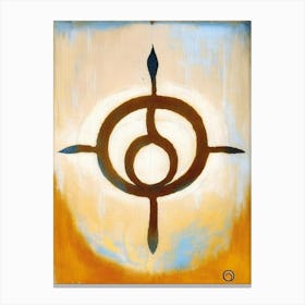 Om Symbol Abstract Painting Canvas Print
