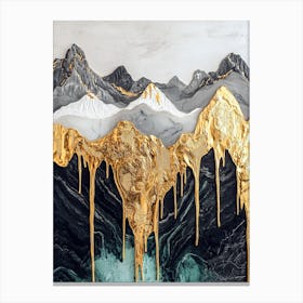 Zagros Range Golden Peaks - Nature’s Elegance Canvas Print