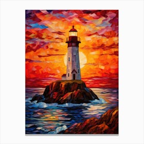 Sunset Lighthouse 3 Canvas Print