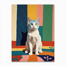 Cat On A Rug Canvas Print