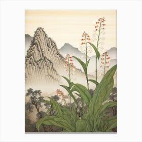 Suzuran Lily Of The Valley 1 Japanese Botanical Illustration Canvas Print