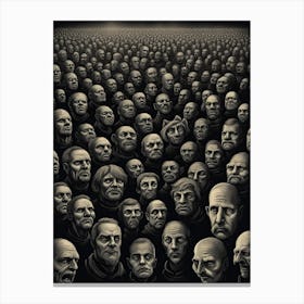 Crowd Of Faces Canvas Print