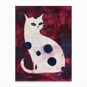 Polka Dot Cat 11 Canvas Print