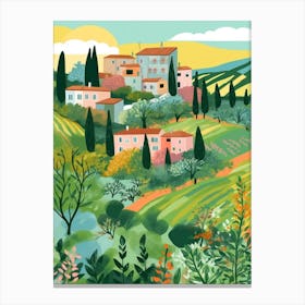 Tuscany, Italy Illustration Canvas Print