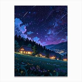 Night Sky Anime aesthetic 5 Canvas Print