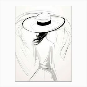 Hat Illustration Style Abstract Canvas Print