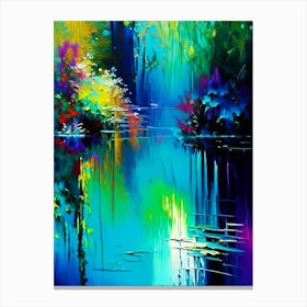 Water Gardens Waterscape Bright Abstract 1 Canvas Print